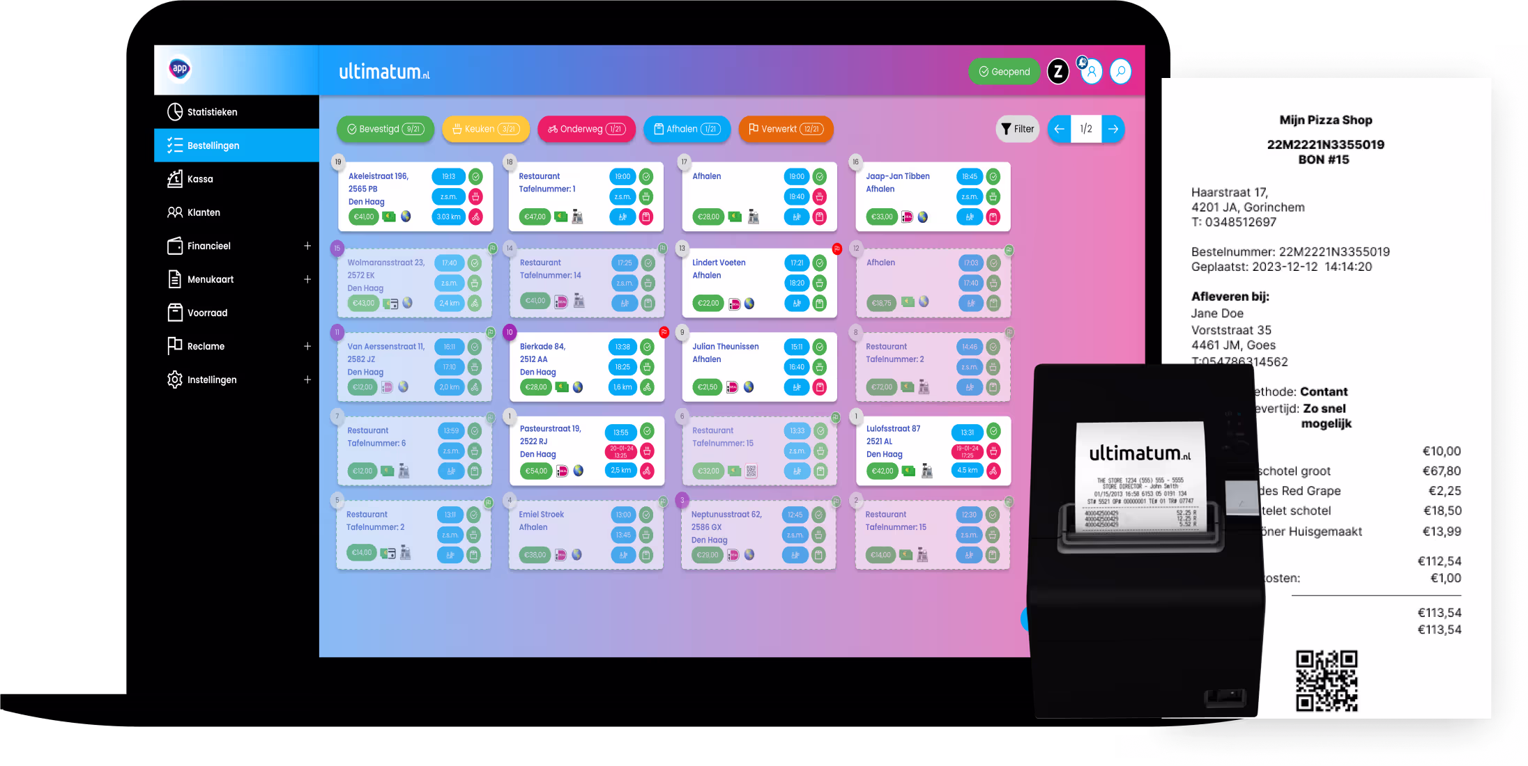 Bestellingen automatisch geprint